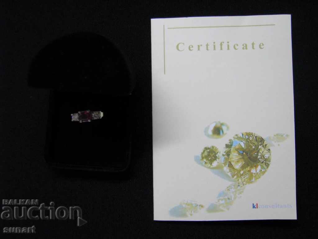 RING WITH DIAMONDS 0.32K VS COLOR G + RUBY 1.0 CARAT SI with price 3500.00 BGN | € 1789.52 RING WITH DIAMONDS 0.32K VS COLOR G + RUBY 1.0 CARAT SI with price 3500.00 BGN | € 1789.52