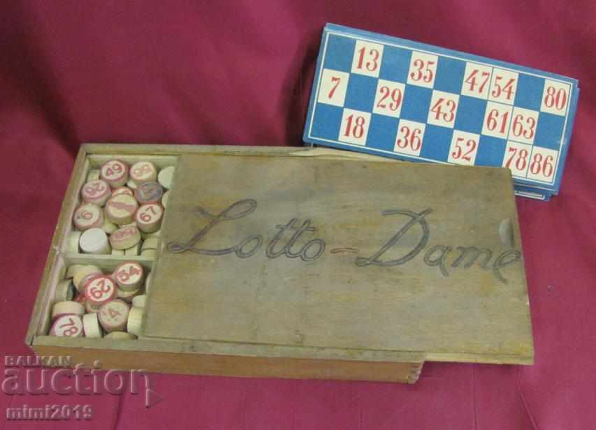 30s Wooden Box with LOTTO DAME Game with price 70.00 BGN | € 35.79