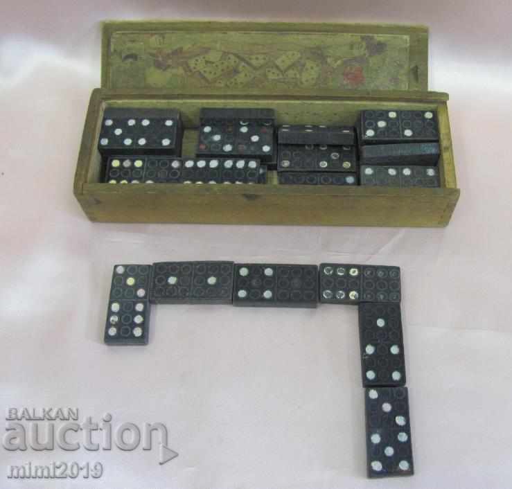 Licitație 30 de ani Dominoes Mickey Mouse Donald Duck Cutie de lemn