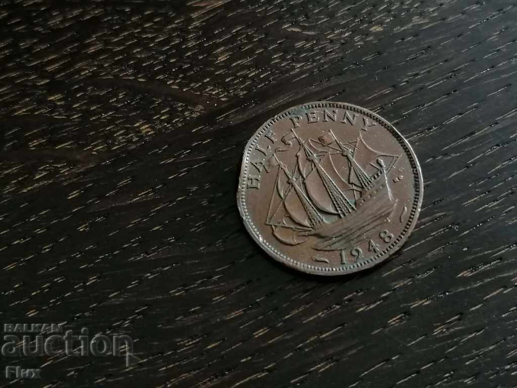 Монета - Великобритания - 1/2 (половин) пени | 1948г.