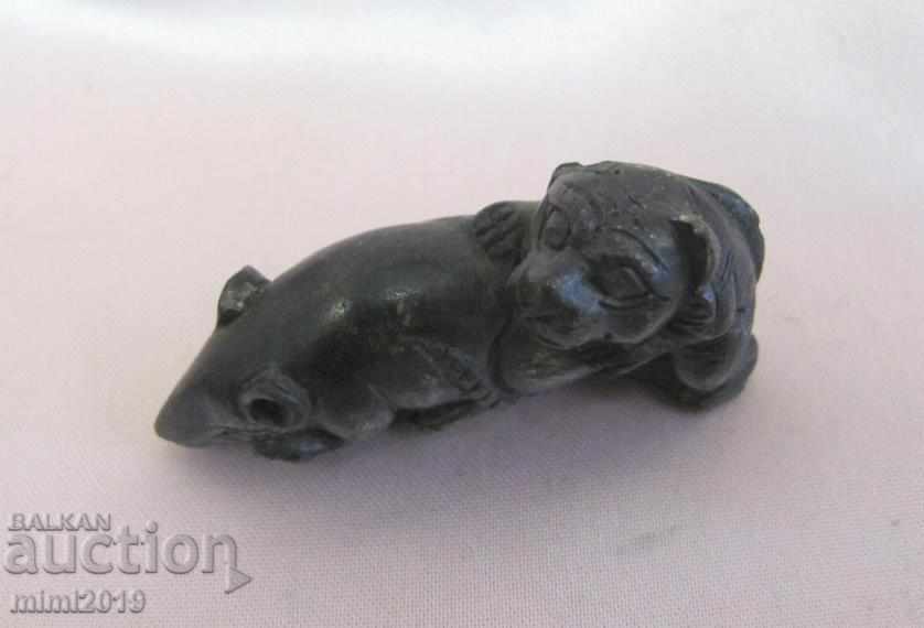 Epoca japoneză antică Meiji din secolul XIX pisică și șobolan Devillsh cu preț 490.00 BGN | € 250.53