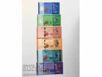 МАЛАЙЗИЯ - 6 банкноти (1,5,10,20,50,100) пълен нов сет, UNC