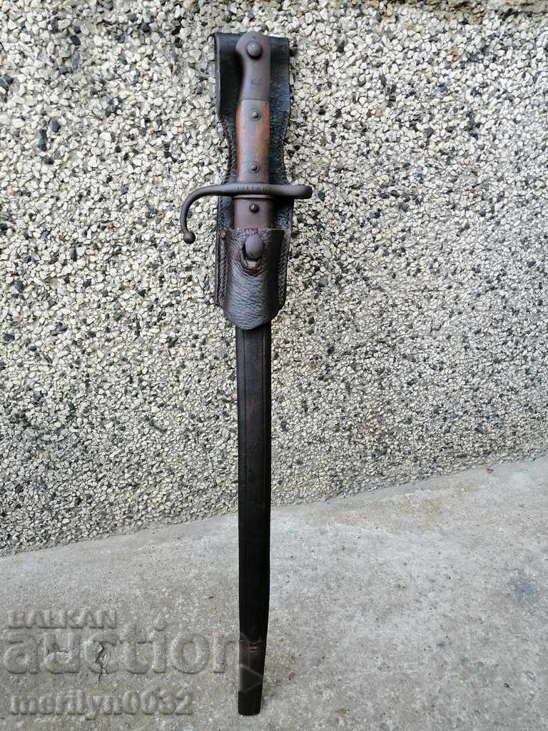 Baionetă, cuțit, satar pentru baionetă pentru pușca turcească Mauser 1890