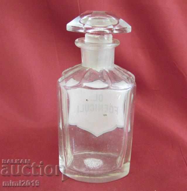 19th Century Pharmaceutical Crystal Bottle OL. FOENICULI - 5