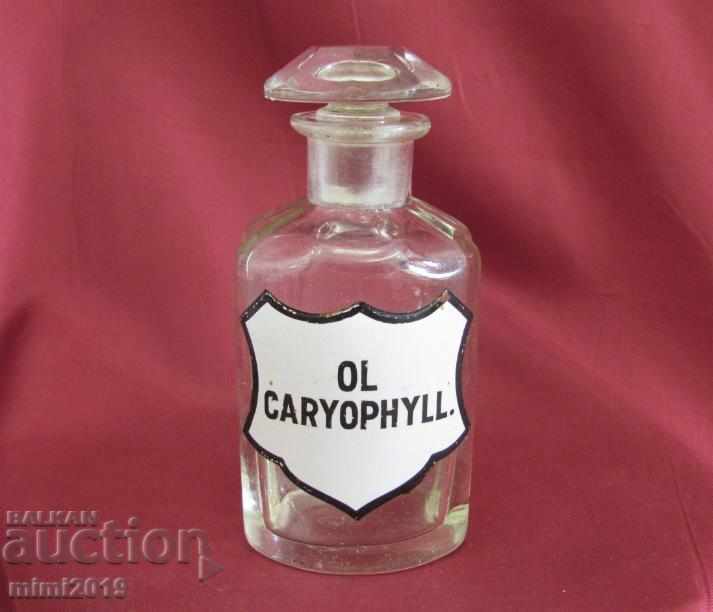 Φαρμακευτική φιάλη κρυστάλλου του 19ου αιώνα OL.CARYOPHYLL