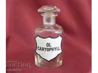 19th Century Pharmaceutical Crystal Bottle OL.CARYOPHYLL