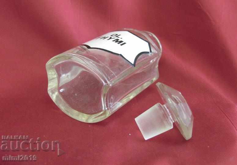 Delivery of 19th Century Pharmaceutical Crystal Bottle OL.THYMI Delivery of 19th Century Pharmaceutical Crystal Bottle OL.THYMI