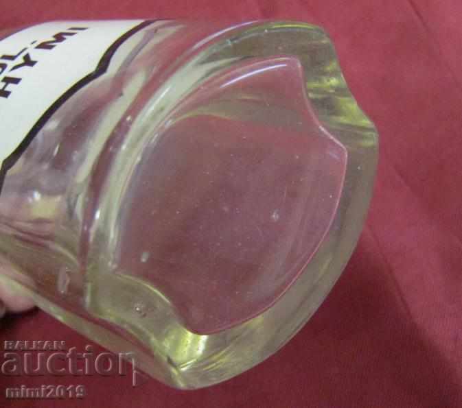 19th Century Pharmaceutical Crystal Bottle OL.THYMI - 6 19th Century Pharmaceutical Crystal Bottle OL.THYMI - 6