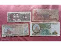 banknotes - China, Russia, Cambodia