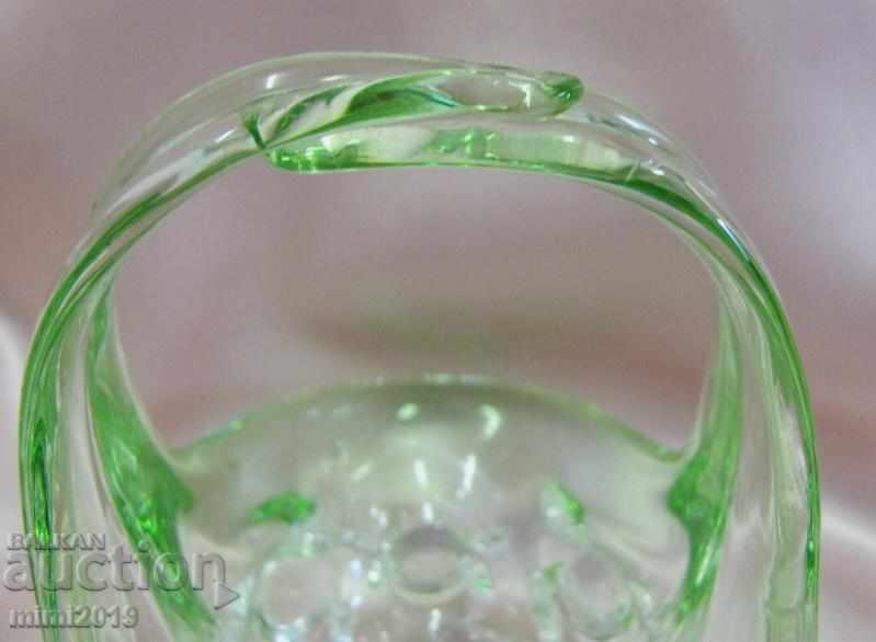 Old Crystal Glass Cup, Fruity Czechoslovakia - 5 Old Crystal Glass Cup, Fruity Czechoslovakia - 5