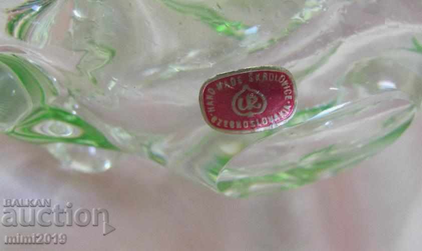 Old Crystal Glass Cup, Fruity Czechoslovakia - 7 Old Crystal Glass Cup, Fruity Czechoslovakia - 7