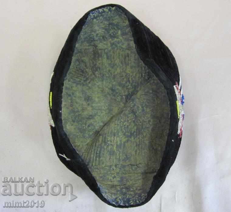 19th century Turkish, Islamic Men's Hat velvet and beads - 7 19th century Turkish, Islamic Men's Hat velvet and beads - 7