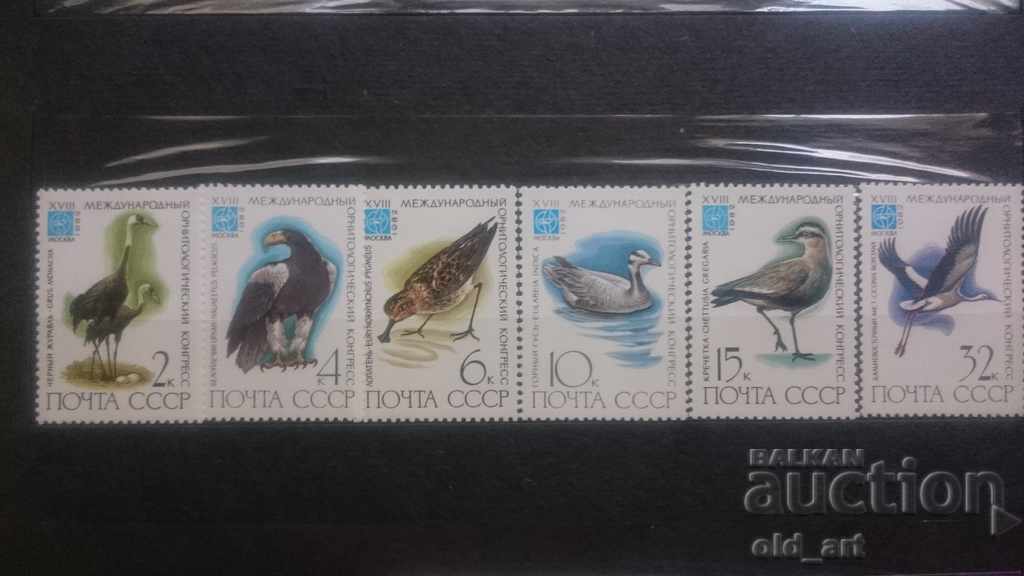 Σφραγίδες - ΕΣΣΔ, Πουλιά, 1982
