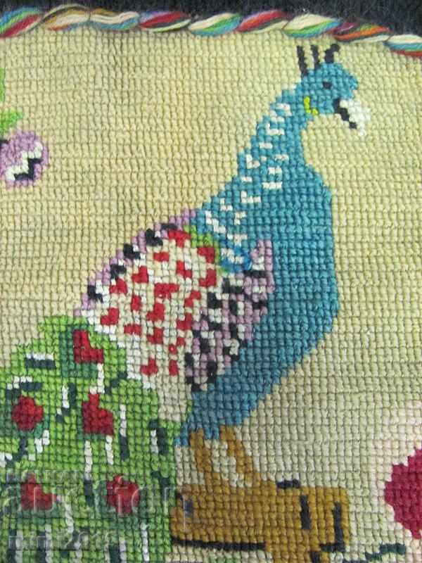 Auction 19th Century Hand Embroidery Panel, Chair Auction 19th Century Hand Embroidery Panel, Chair