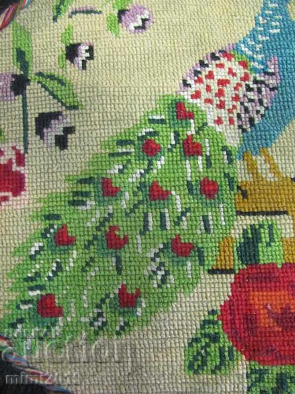 Delivery of 19th Century Hand Embroidery Panel, Chair Delivery of 19th Century Hand Embroidery Panel, Chair