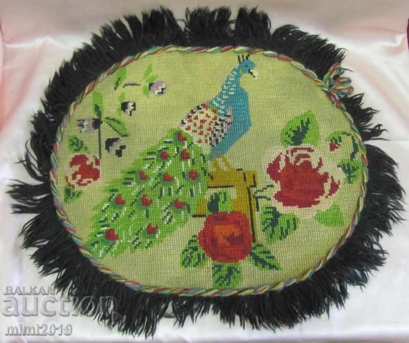 19th Century Hand Embroidery Panel, Chair 19th Century Hand Embroidery Panel, Chair