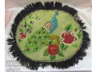 19th Century Hand Embroidery Panel, Chair
