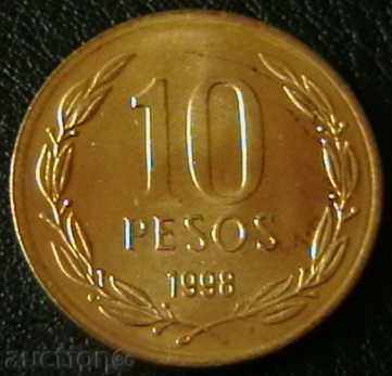 10 peso 1998, Chile with price 2.50 BGN | € 1.28