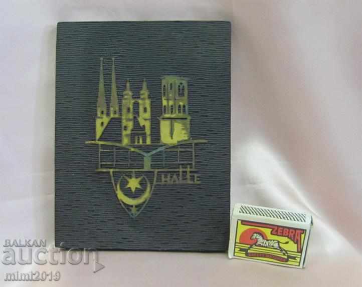 Old bronze on wood Pano Turkish Crescent HALLE - 5 Old bronze on wood Pano Turkish Crescent HALLE - 5