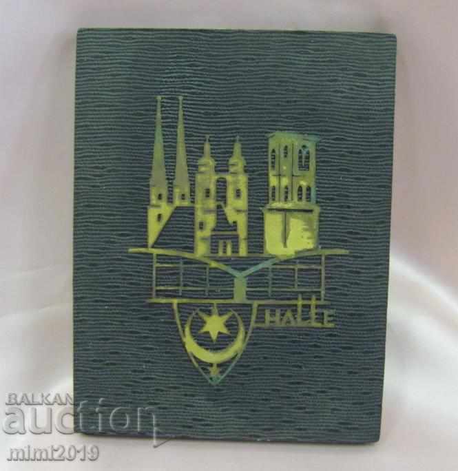 Old bronze on wood Pano Turkish Crescent HALLE - 6 Old bronze on wood Pano Turkish Crescent HALLE - 6