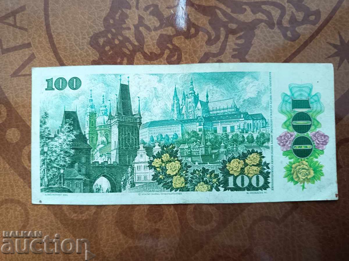 Auction Czechoslovakia 100 Korun from 1989 Auction Czechoslovakia 100 Korun from 1989