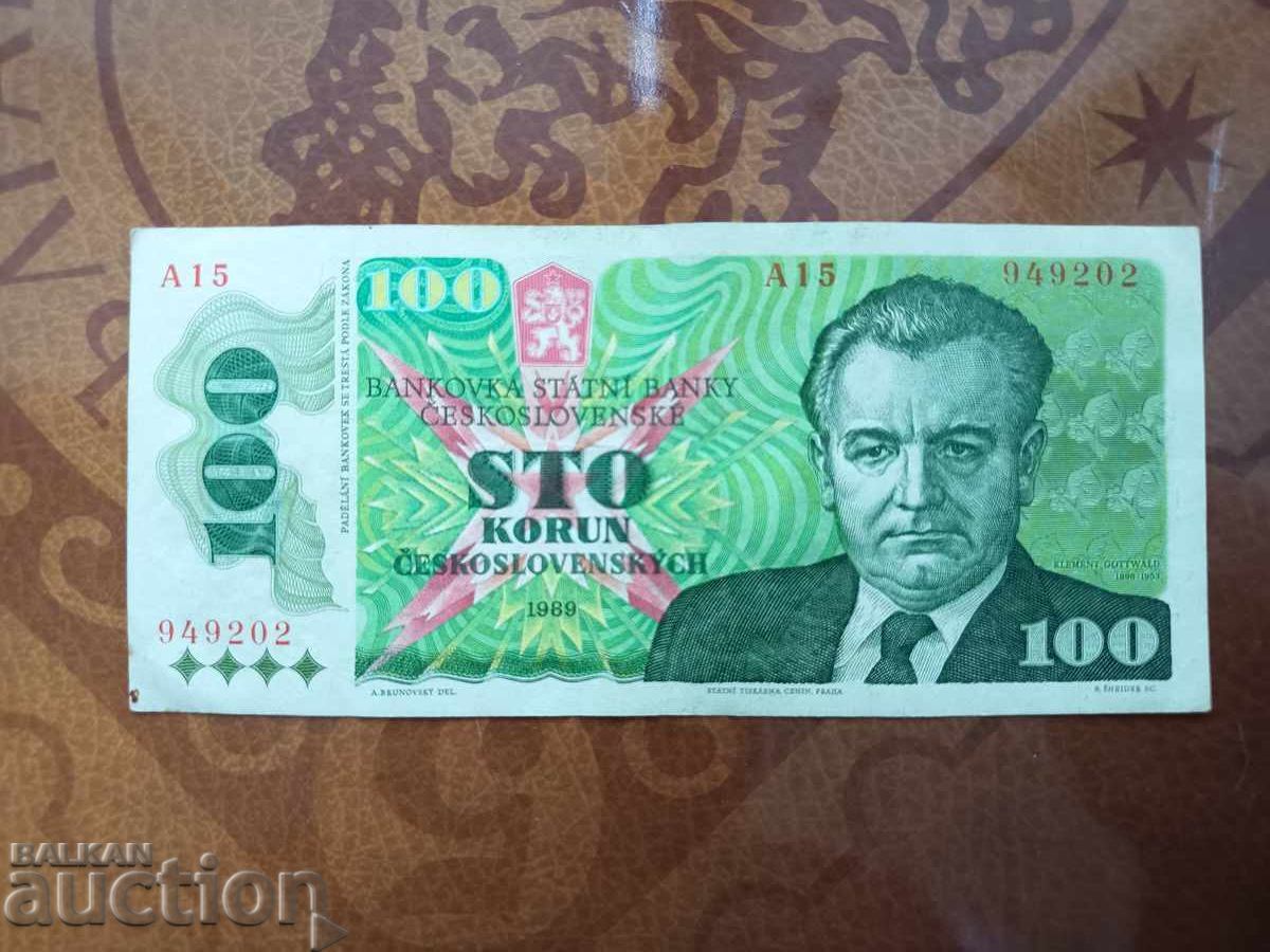 Τσεχοσλοβακία 100 κορώνες του 1989 Τσεχοσλοβακία 100 κορώνες του 1989
