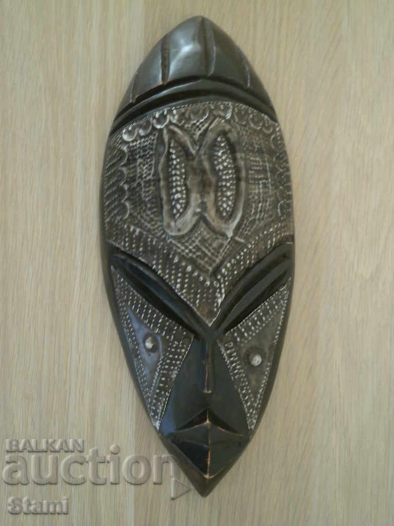 African copper inlay mask-medium-12