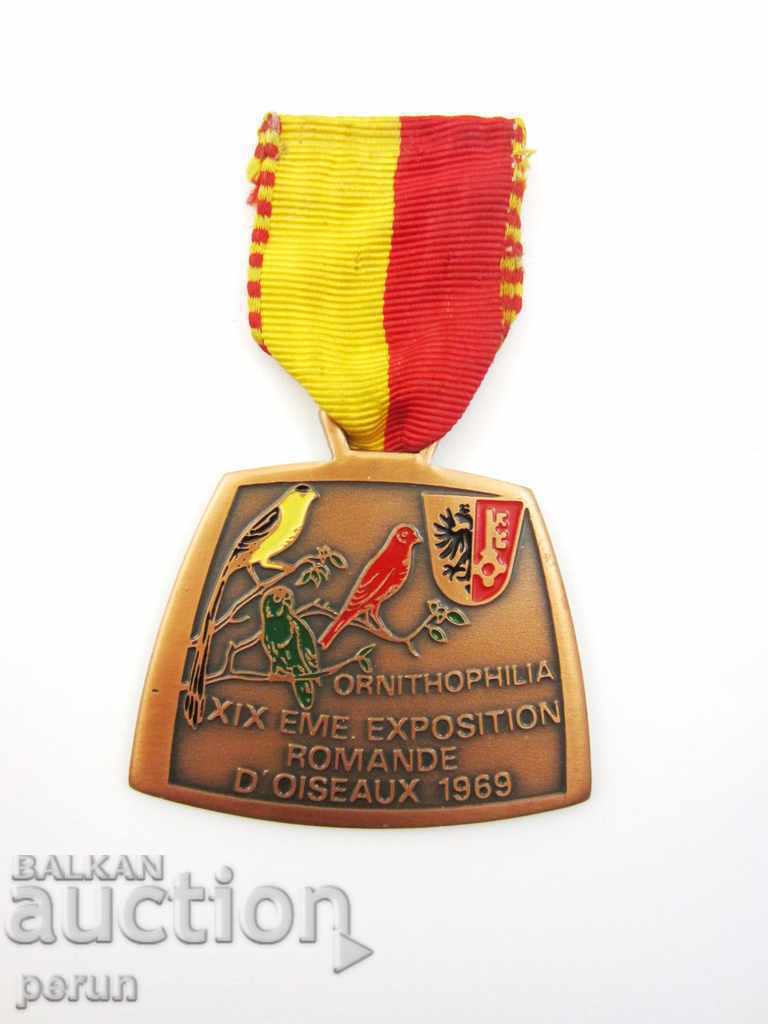EXHIBITION-BIRDS-ORNITHOLOGY-1969- MEDAL-SWITZERLAND - 5 EXHIBITION-BIRDS-ORNITHOLOGY-1969- MEDAL-SWITZERLAND - 5