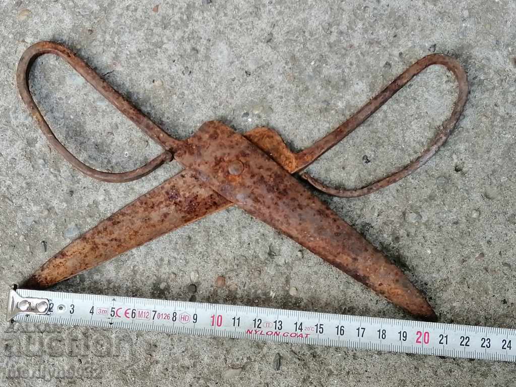 Renaissance forged scissors, wrought iron - 5