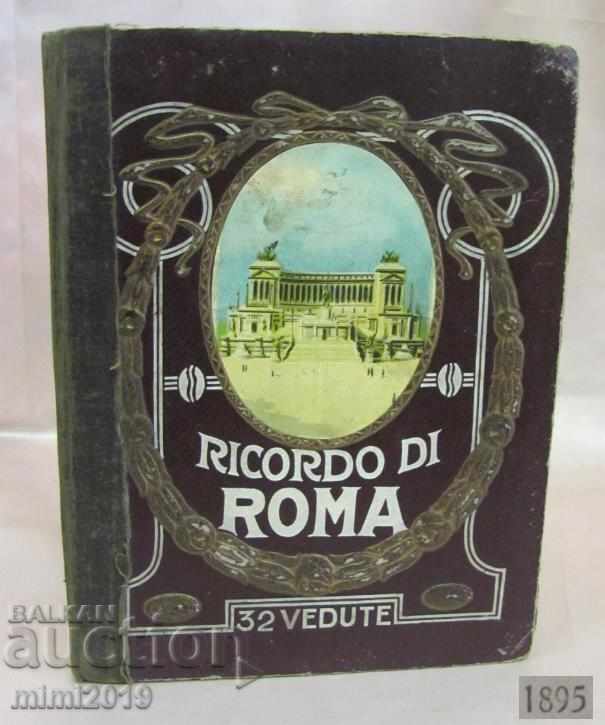 1895 Art Nouveau Photo Album Ricordo Di Roma