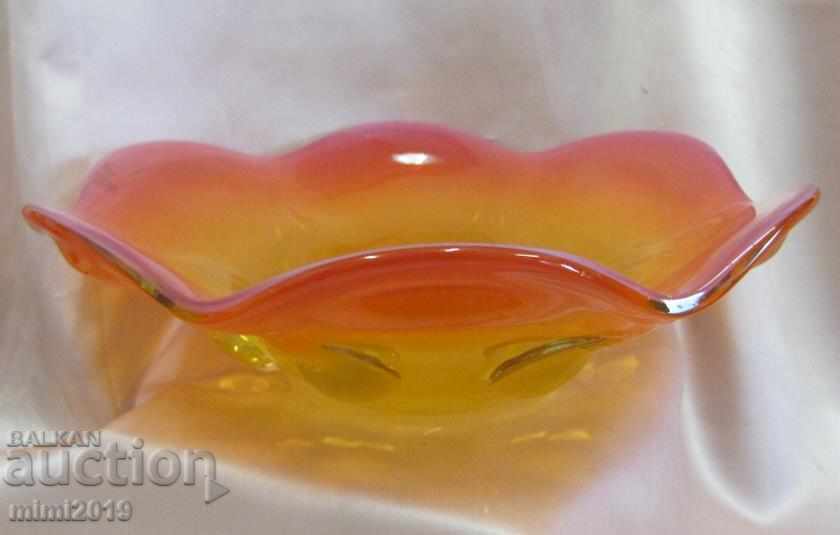 1900s Art Nouveau Crystal Fructiera - Pink Italy with price 175.00 BGN | € 89.48 1900s Art Nouveau Crystal Fructiera - Pink Italy with price 175.00 BGN | € 89.48