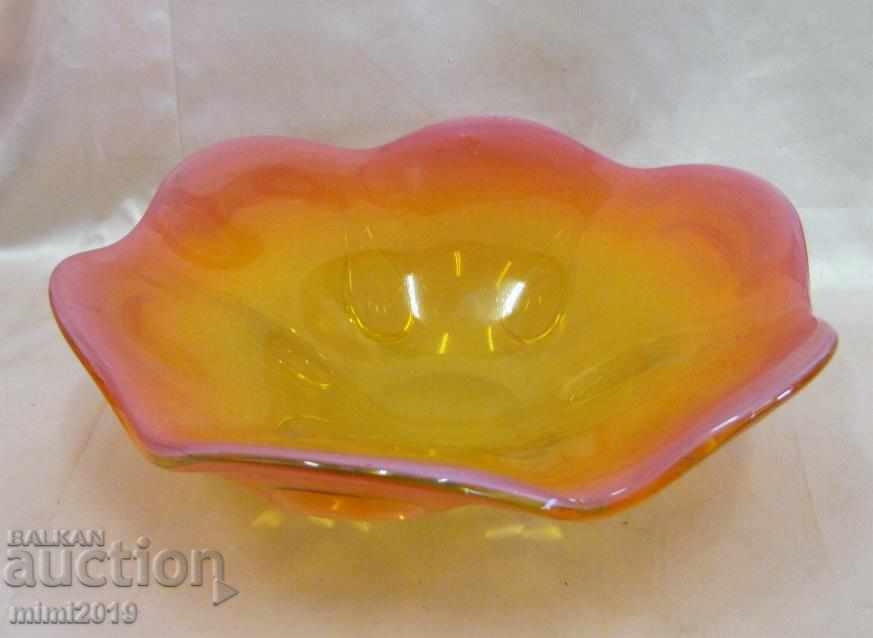 Auction 1900s Art Nouveau Crystal Fructiera - Pink Italy Auction 1900s Art Nouveau Crystal Fructiera - Pink Italy