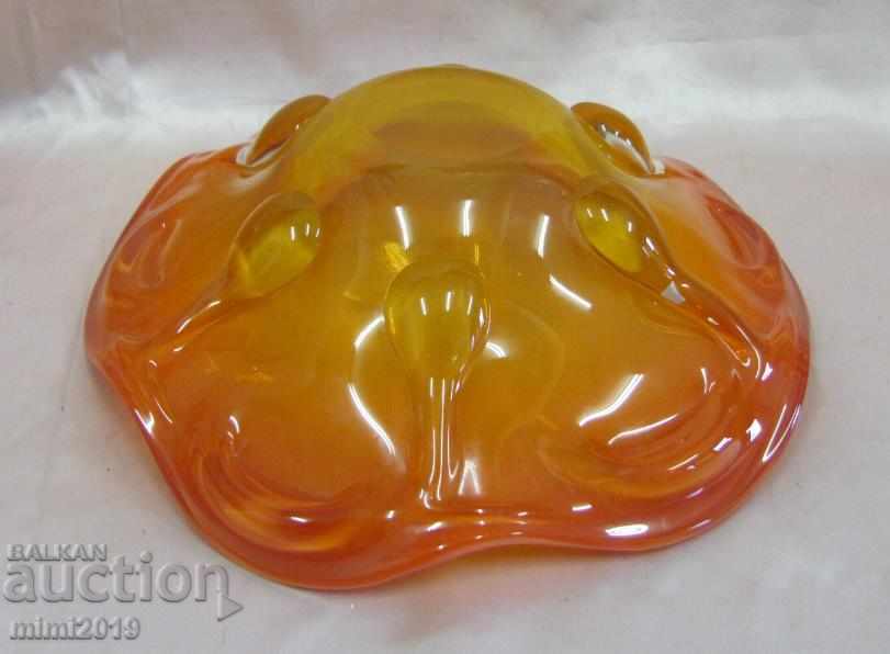 1900s Art Nouveau Crystal Fructiera - Pink Italy - 6 1900s Art Nouveau Crystal Fructiera - Pink Italy - 6