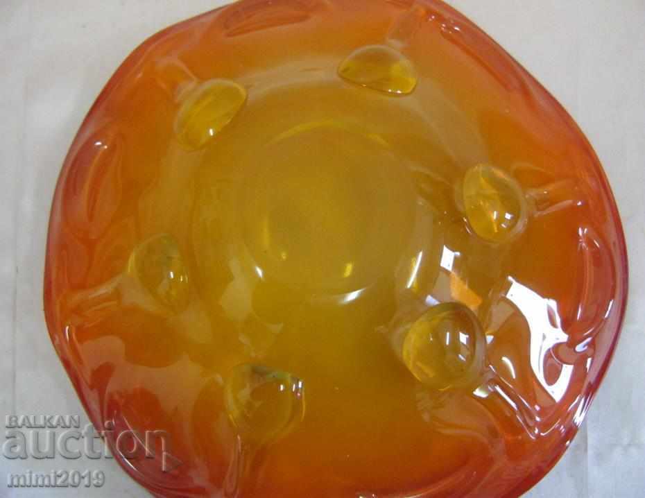 1900s Art Nouveau Crystal Fructiera - Pink Italy - 7 1900s Art Nouveau Crystal Fructiera - Pink Italy - 7