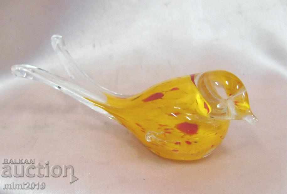Antique Murano Crystal Glass Figure - Bird