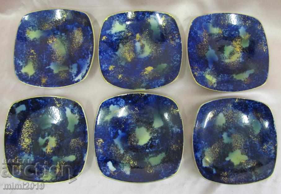 Placi de artă modernă din anii 1900 Wallendorfer Porzellan - 5 Placi de artă modernă din anii 1900 Wallendorfer Porzellan - 5