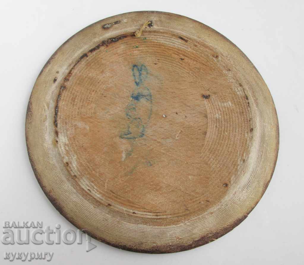 Old drawing painting rural landscape oil on wooden plate - 6 Old drawing painting rural landscape oil on wooden plate - 6