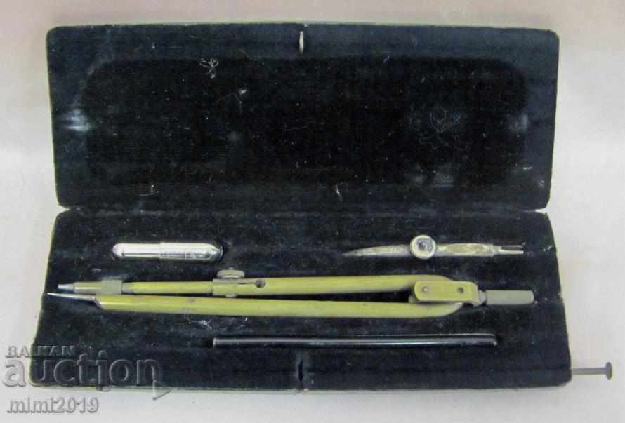 Instrument de desen din secolul al XIX-lea Pinad Pergel din bronz