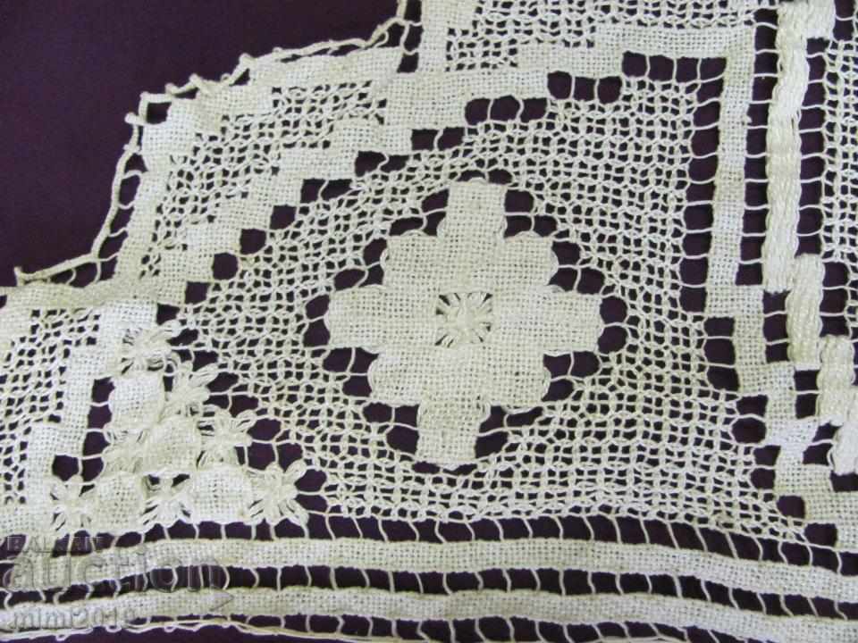 19th Century 2 pieces Hand Knitted Tablecloths, Carriage - 5 19th Century 2 pieces Hand Knitted Tablecloths, Carriage - 5