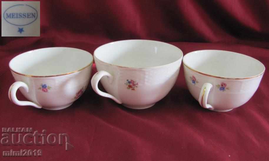 Delivery of Old Meissen Porcelain Cups 3 pcs. Delivery of Old Meissen Porcelain Cups 3 pcs.