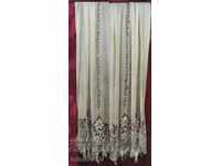 19th century Curtains hand knit lace