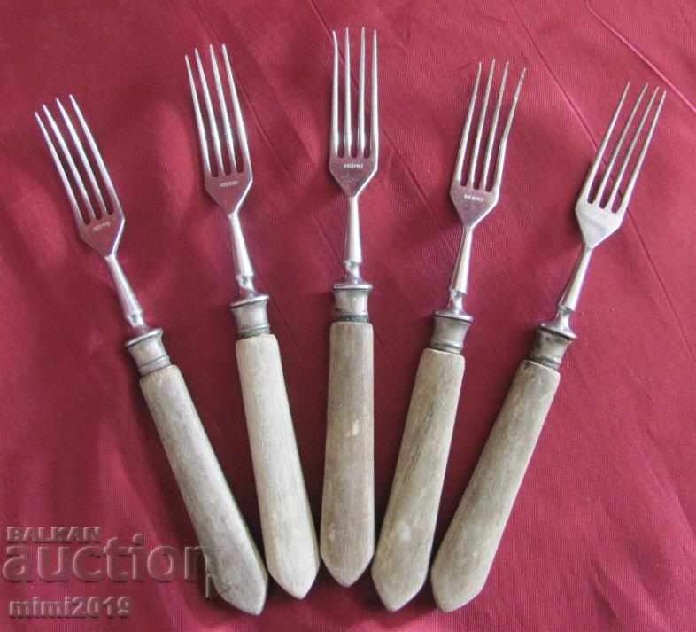 19 век 5 бр. Вилици Rostfrei маркирани с цена 50.00 лв. | € 25.56 19 век 5 бр. Вилици Rostfrei маркирани с цена 50.00 лв. | € 25.56