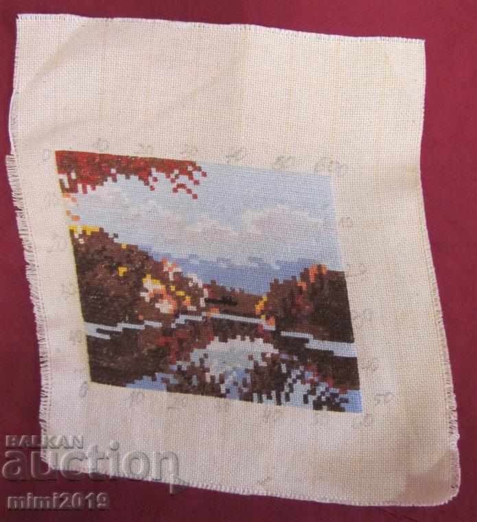 Old 3 pcs. Hand Embroidered Tapestries - Seasons - 6 Old 3 pcs. Hand Embroidered Tapestries - Seasons - 6