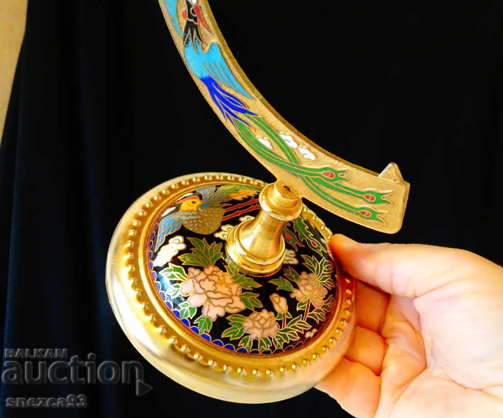 Japanese Gilded Cloisonné Stand, Phoenix, Dragon with price 19.00 BGN | € 9.71 Japanese Gilded Cloisonné Stand, Phoenix, Dragon with price 19.00 BGN | € 9.71