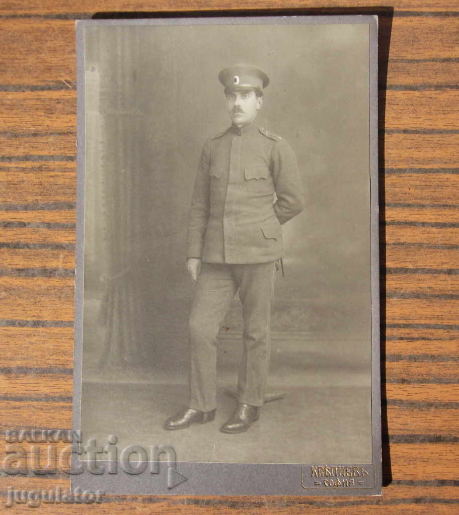 PSV fotografie militară a ofițerului regal bulgar Krepiev 1916
