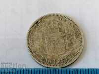 1 Peseta Spain Silver 1904