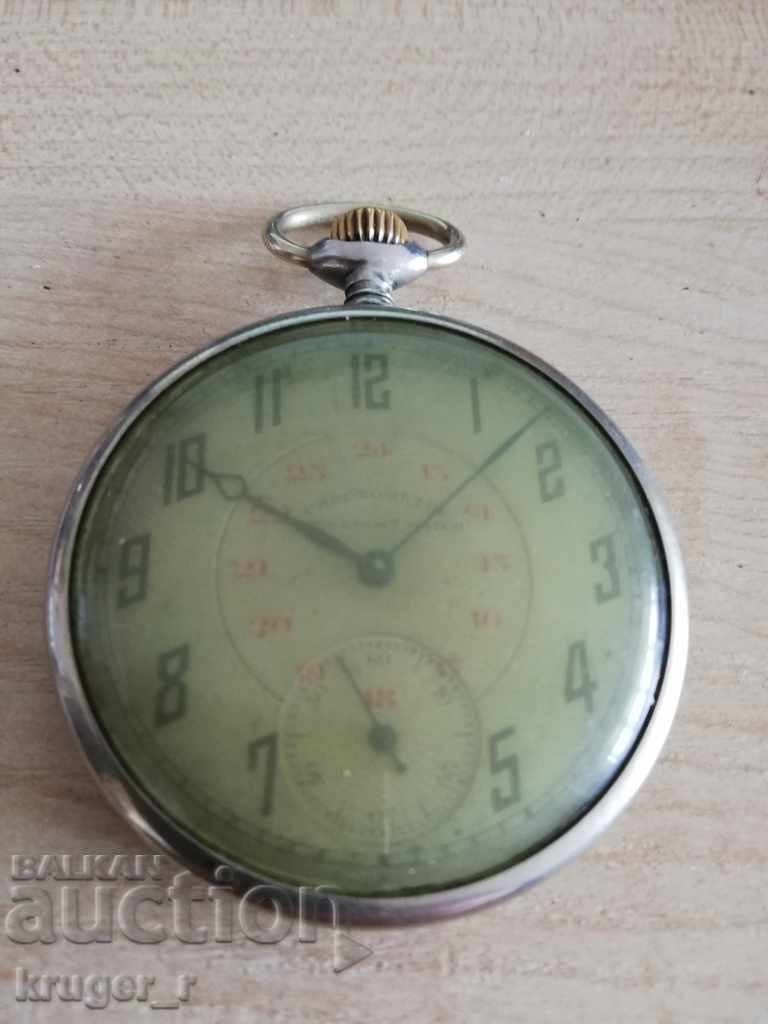 Швейцарски джобен Часовник CHRONOMETRE  CORGEMONT  WATCH