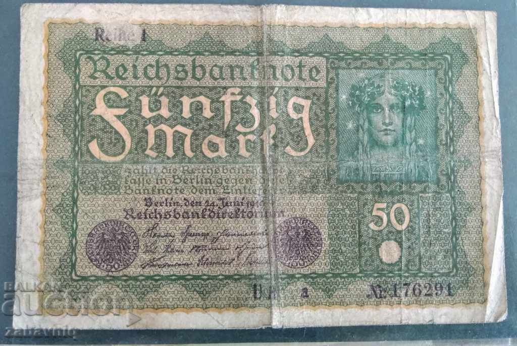 50 Mark Germany 1919 Rare, PROMOTION, TOP