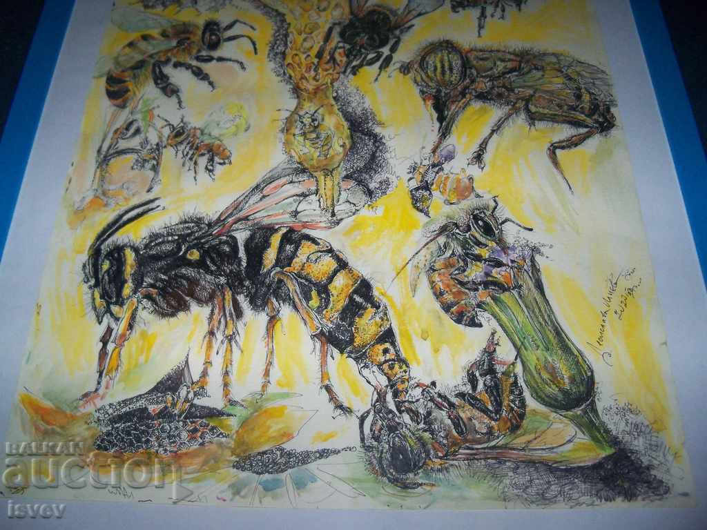 "Bees" painting by the artist Desislava Ilieva - 5 "Bees" painting by the artist Desislava Ilieva - 5