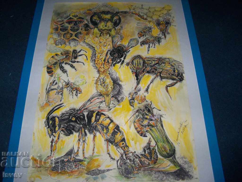 "Bees" painting by the artist Desislava Ilieva - 7 "Bees" painting by the artist Desislava Ilieva - 7